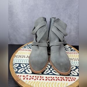 Sam‎ Edelman Merton Bootie Gray Suede Women's heels size 8M